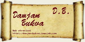 Damjan Bukva vizit kartica